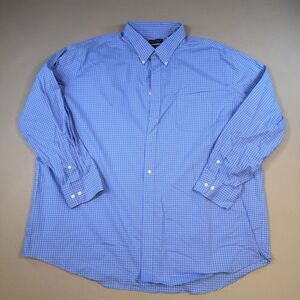 Lauren Ralph Lauren Men’s 20 Tall Fit Blue White Check Dress Shirt 36/37 Sleeve
